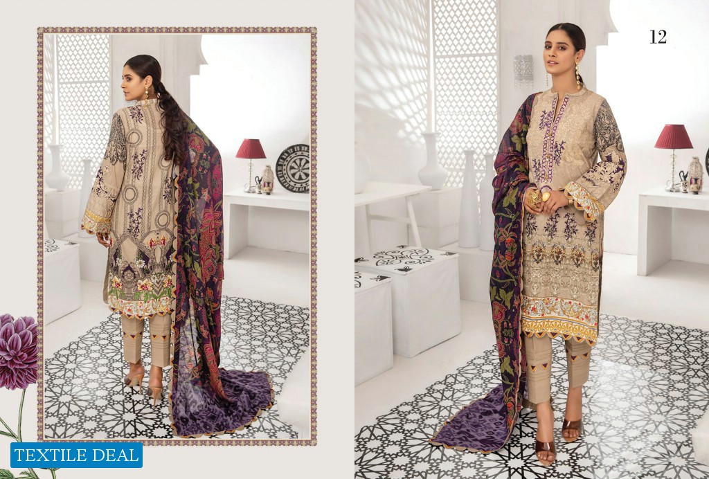 Alzohaib Coco Digital Embroidered Lawn Collection Branded Pakistani Dress