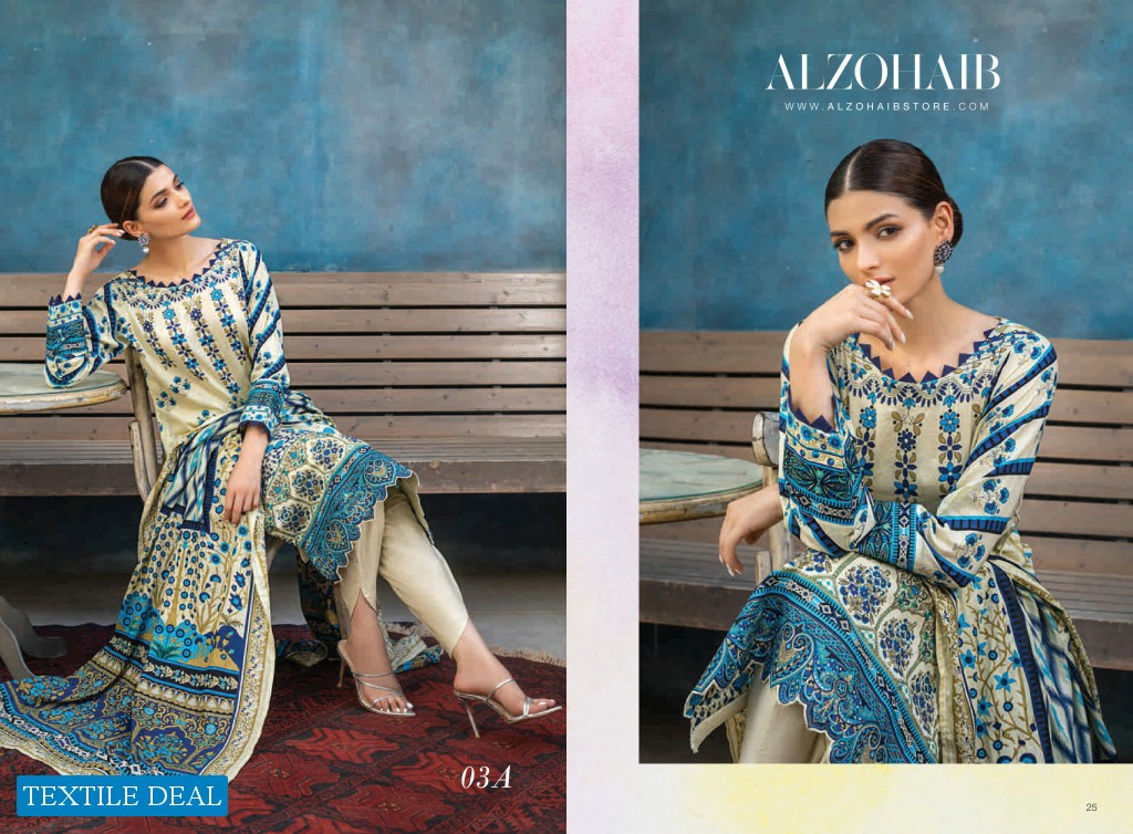 Alzohaib Colors Printed Lawn Wholesale Original Pakistani Salwar Kameez