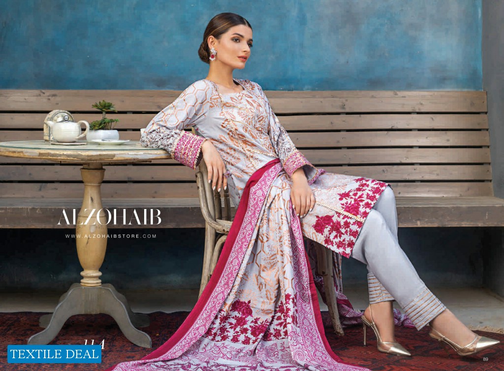 Alzohaib Colors Printed Lawn Wholesale Original Pakistani Salwar Kameez
