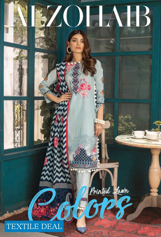 Alzohaib Colors Printed Lawn Wholesale Original Pakistani Salwar Kameez