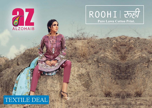 Alzohaib Roohi Vol-2 Wholesale Lawn Dress Material