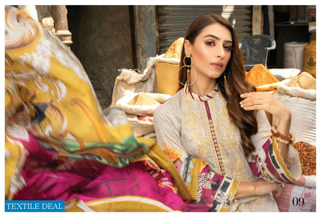 Alzohaib Rung Digital Embroidered Pakistani Dress