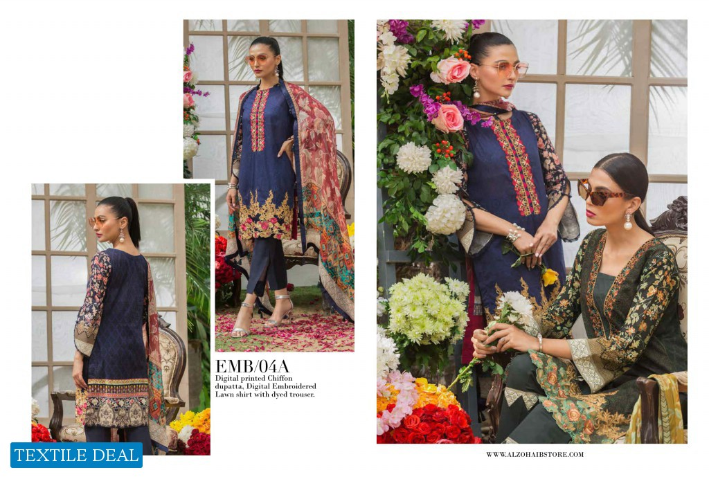 Alzohaib Summer Affair Embroidered Collection Wholesale Branded Dresses