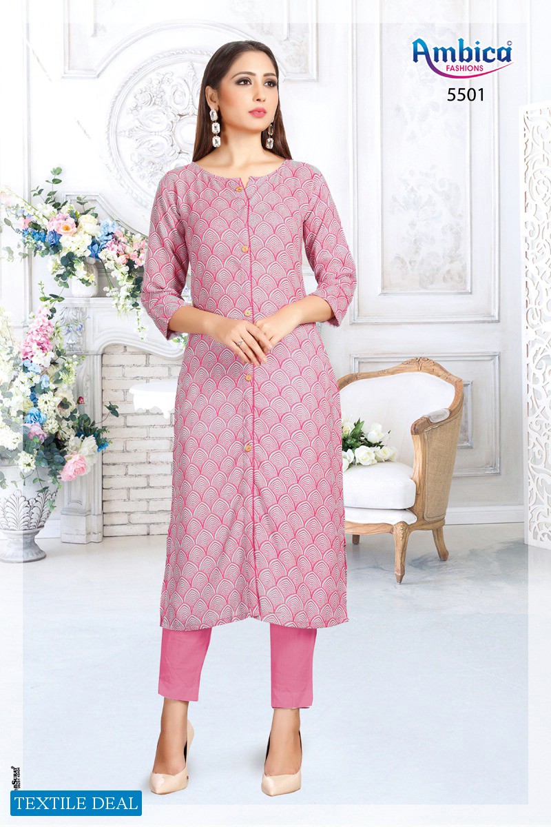 Ambica 5501 Series Wholesale Long Kurtis