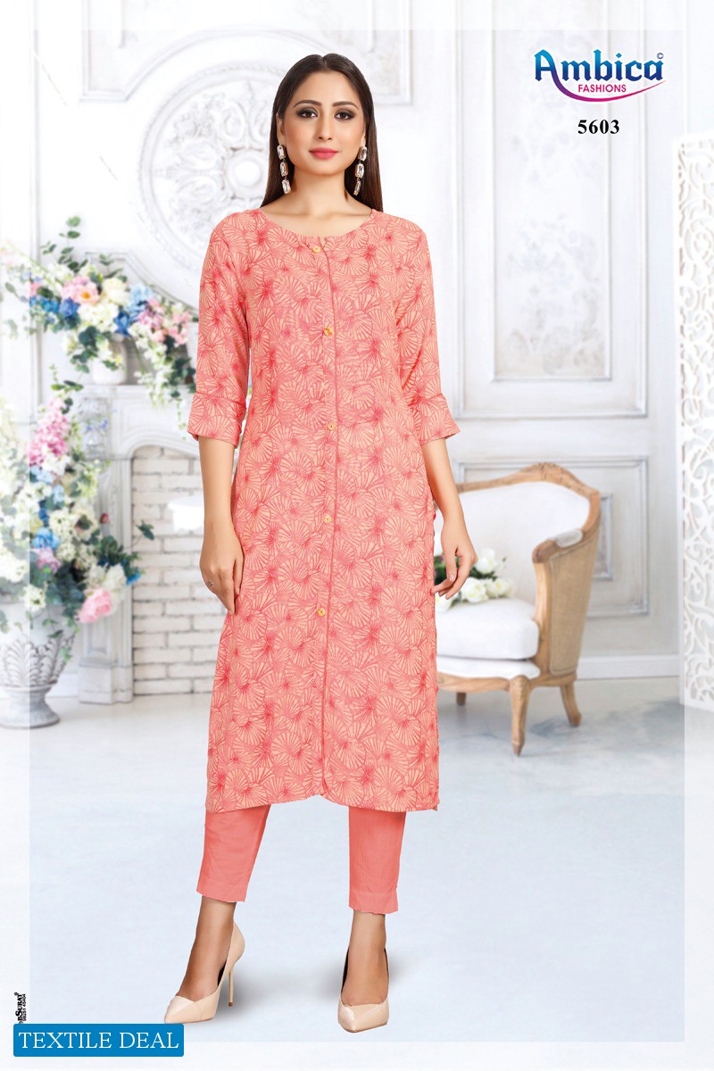 Ambica 5501 Series Wholesale Long Kurtis