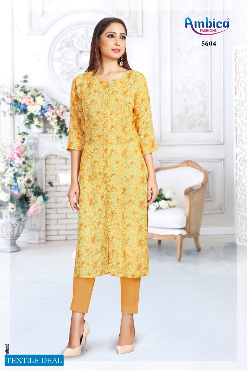 Ambica 5501 Series Wholesale Long Kurtis
