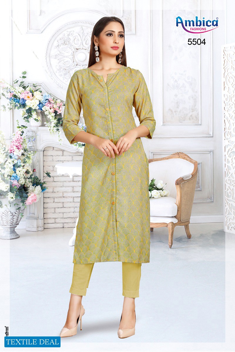Ambica 5501 Series Wholesale Long Kurtis