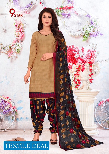 Amit 9 Star Vol-5 Synthetic Fabrics Dress Material Catalog