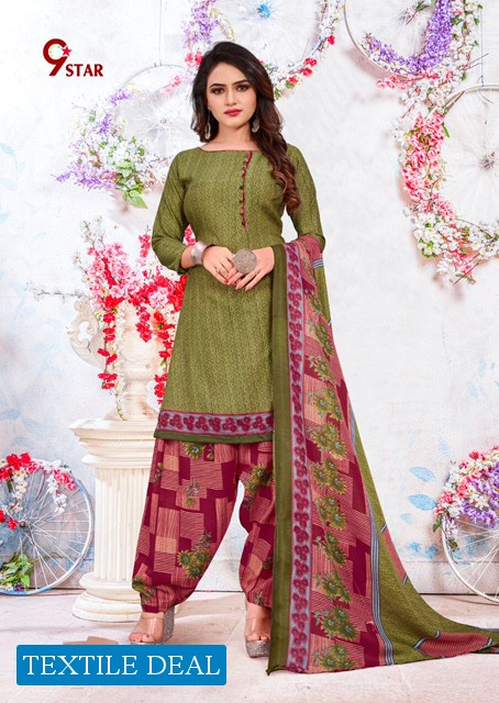 Amit 9 Star Vol-5 Synthetic Fabrics Dress Material Catalog