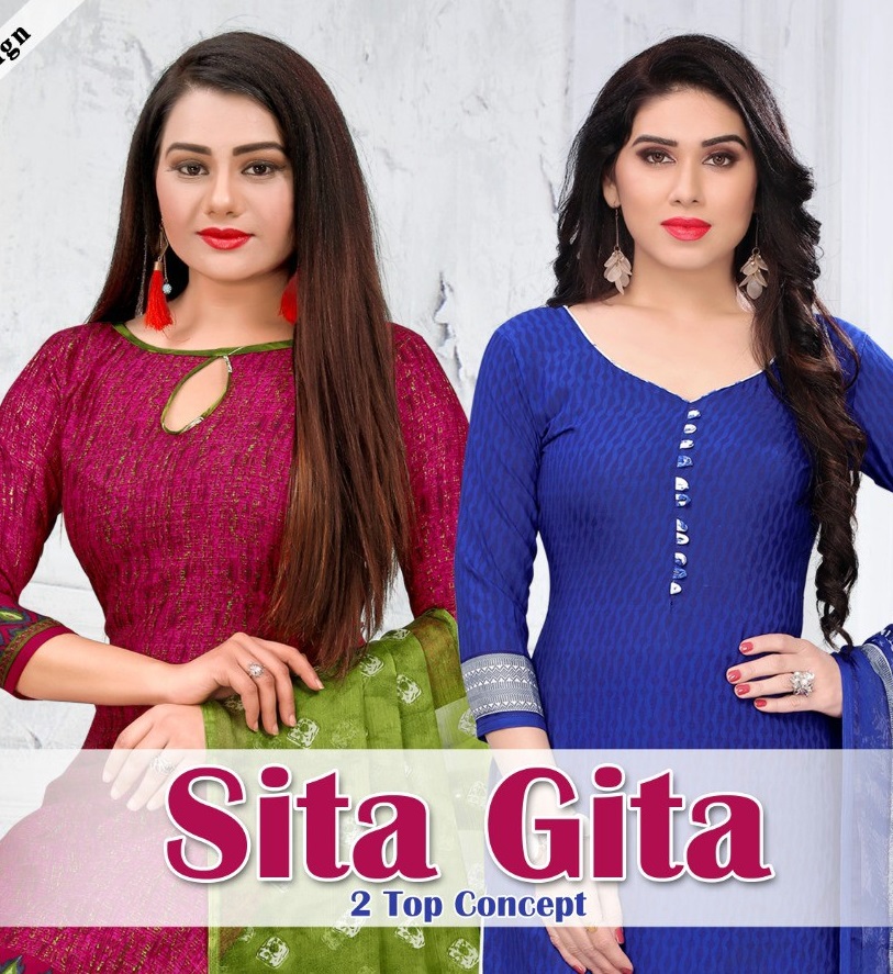 Amit Sita Gita 2 Top Concept Wholesale Micro Print Dress Material
