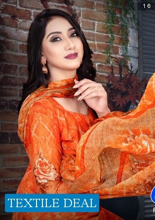 Amit priya French Crepe Dress Material Wholesaler