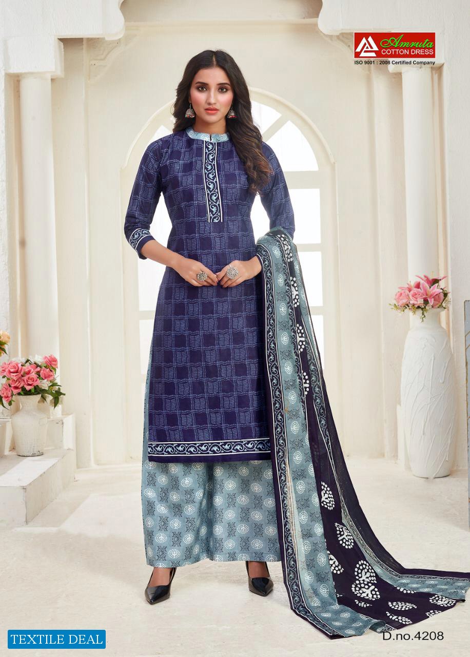 Amruta Kajori Vol-42 Wholesale Printed Dress Material