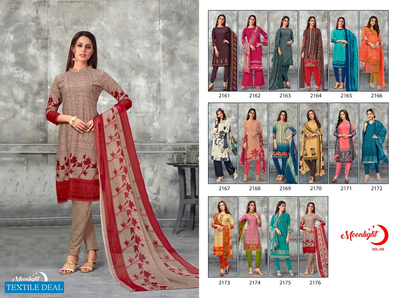 Anmol Moon Light Vol-9 Wholesale Printed Dress Material