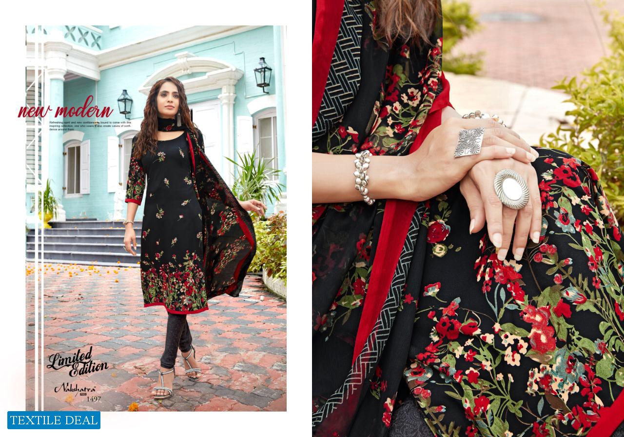 Anmol Nakshatra Pro Vol-43 Wholesale Leon Crepe Dress Material