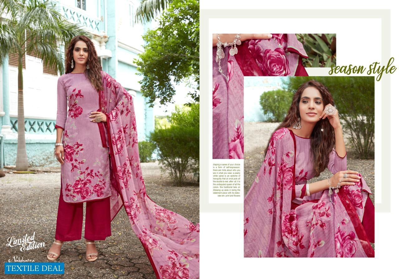 Anmol Nakshatra Pro Vol-43 Wholesale Leon Crepe Dress Material