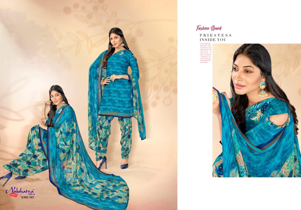 Anmol Nakshatra patiyala Vol-4 Wholesale Printed Dress Material