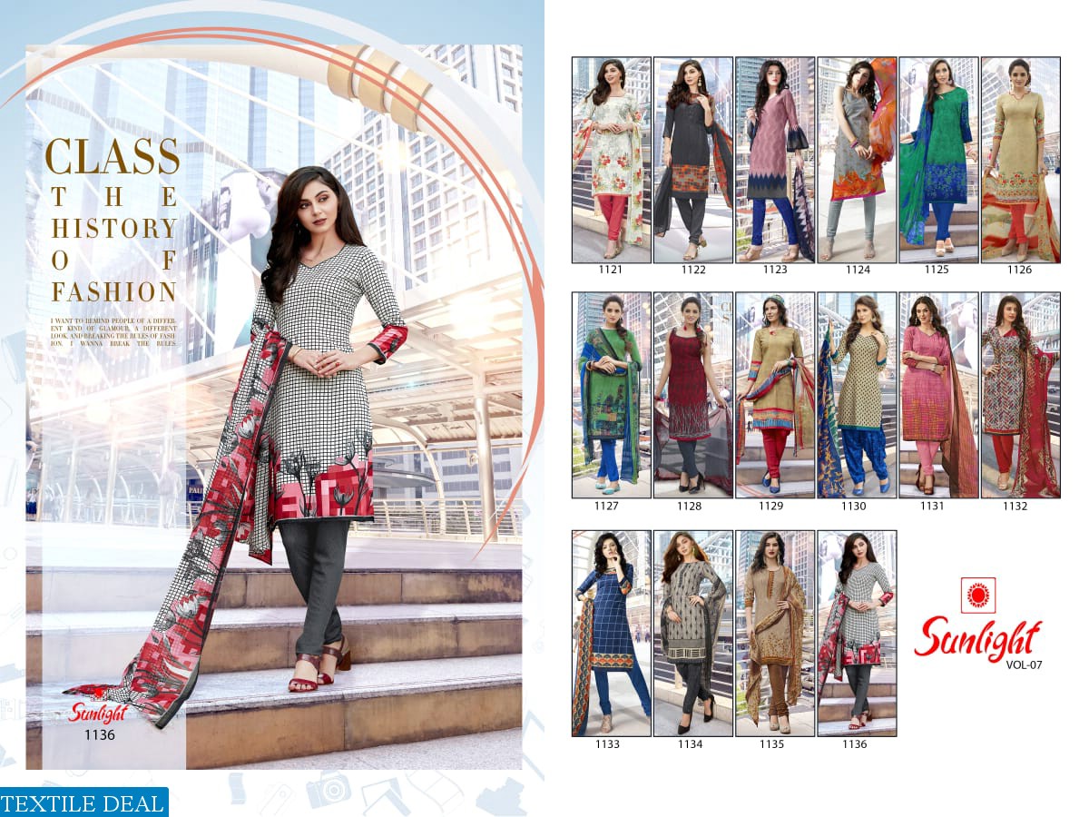 Anmol Sunlight vol-7 Wholesale Cotton printed Dress Material