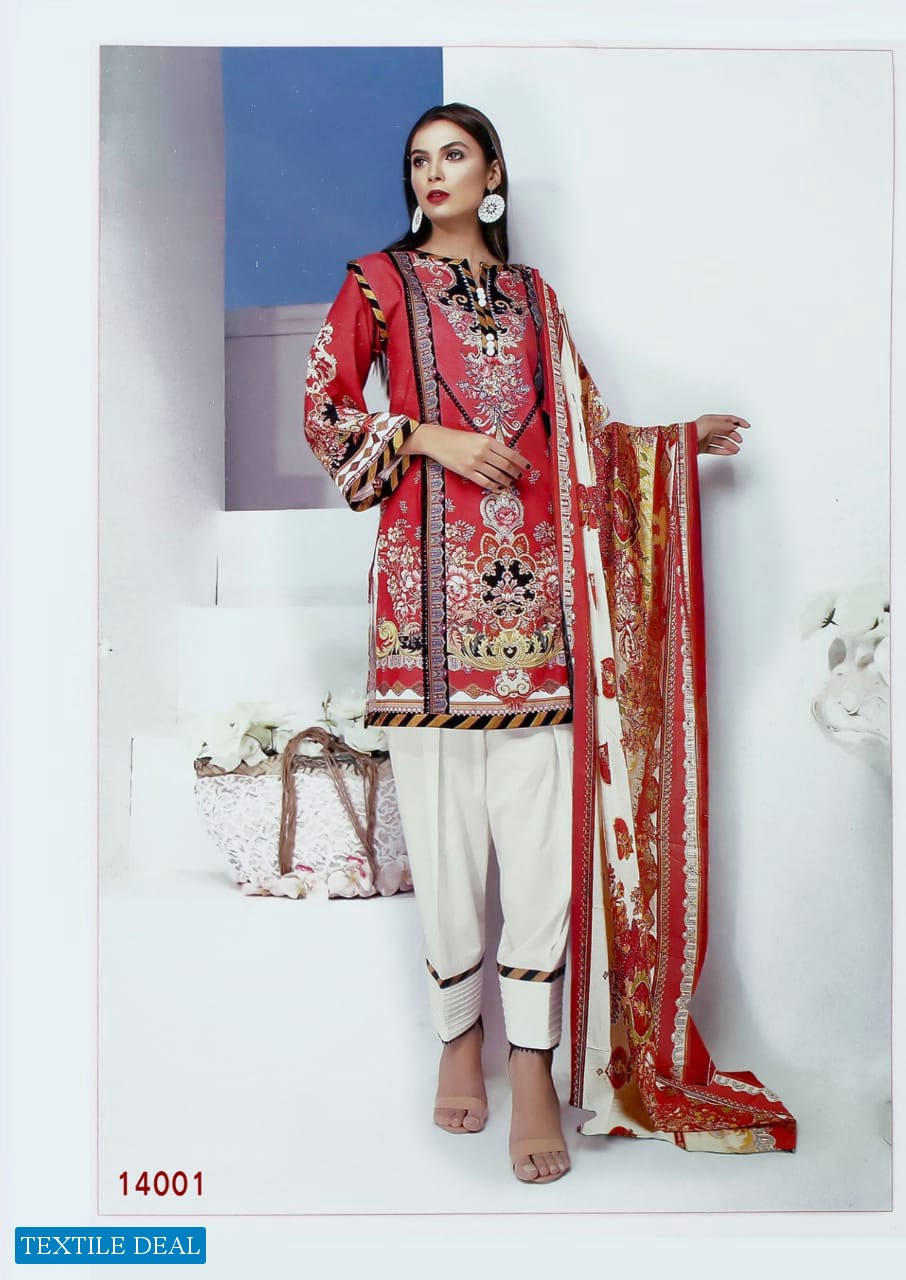 Apna Cotton Aaliya Karachi Vol-14 Wholesale Dress Material