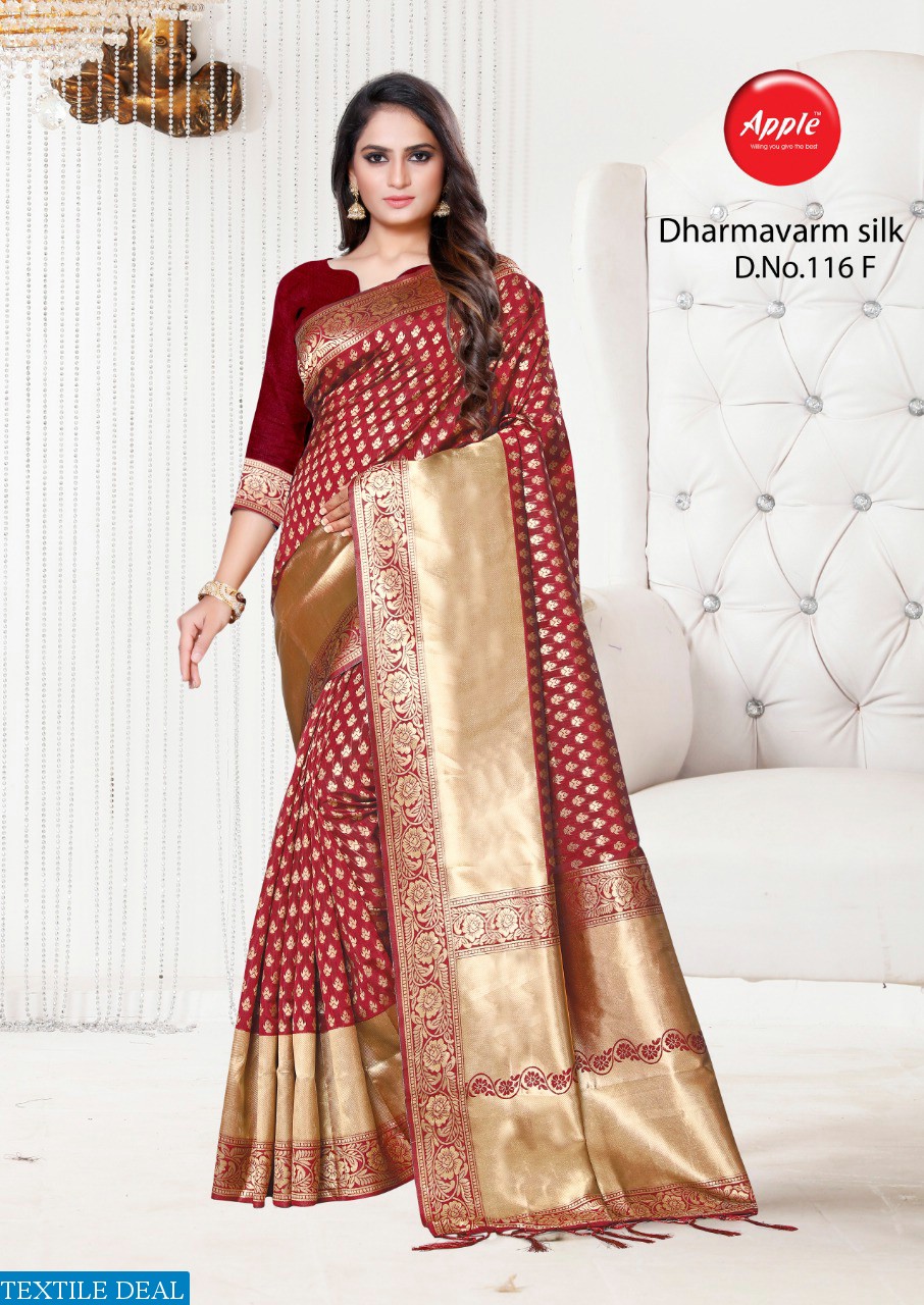 Apple Dharamvaram Silk 116 Colour Wholesaler Silk Sarees