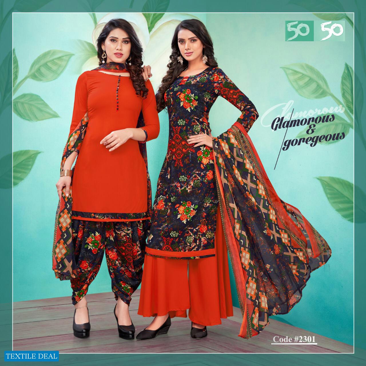 Apple Leaf 50 50 Vol-23 Wholesale Printed Dress Material