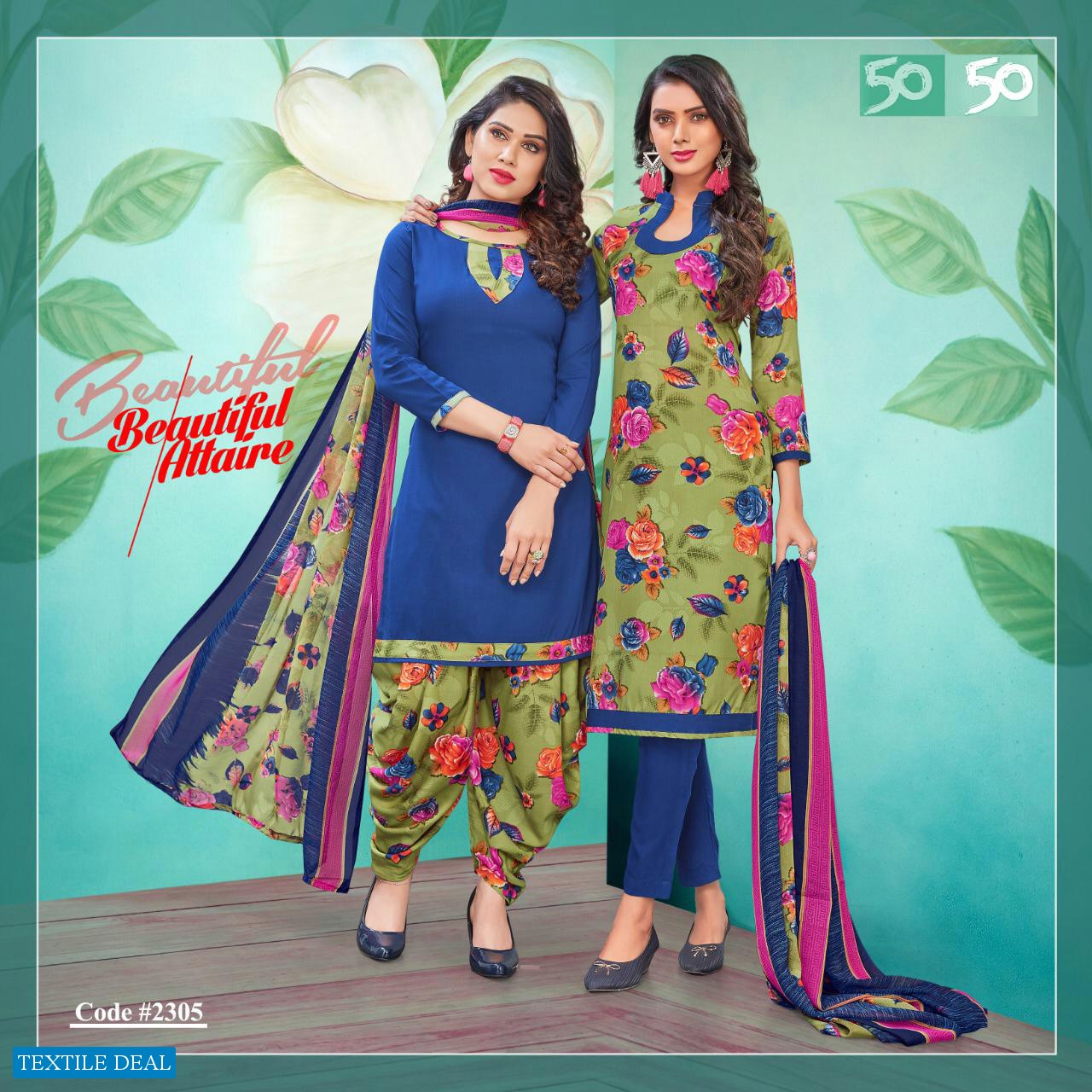 Apple Leaf 50 50 Vol-23 Wholesale Printed Dress Material