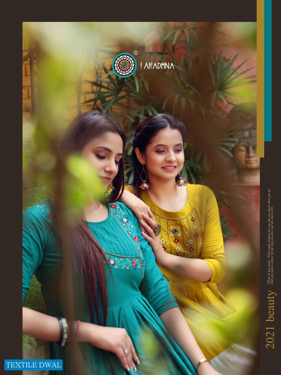 Aradhana Silky Vol-1 Wholesale Cotton With Work Kurtis