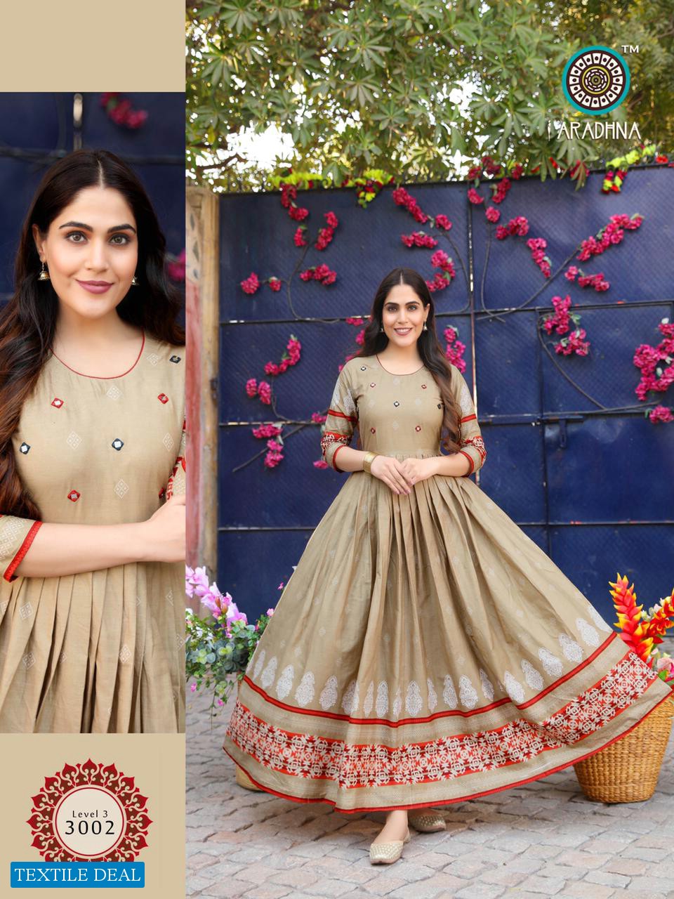Aradhna Level Vol-3 Wholesale Long Anarkali Kurtis Catalogs