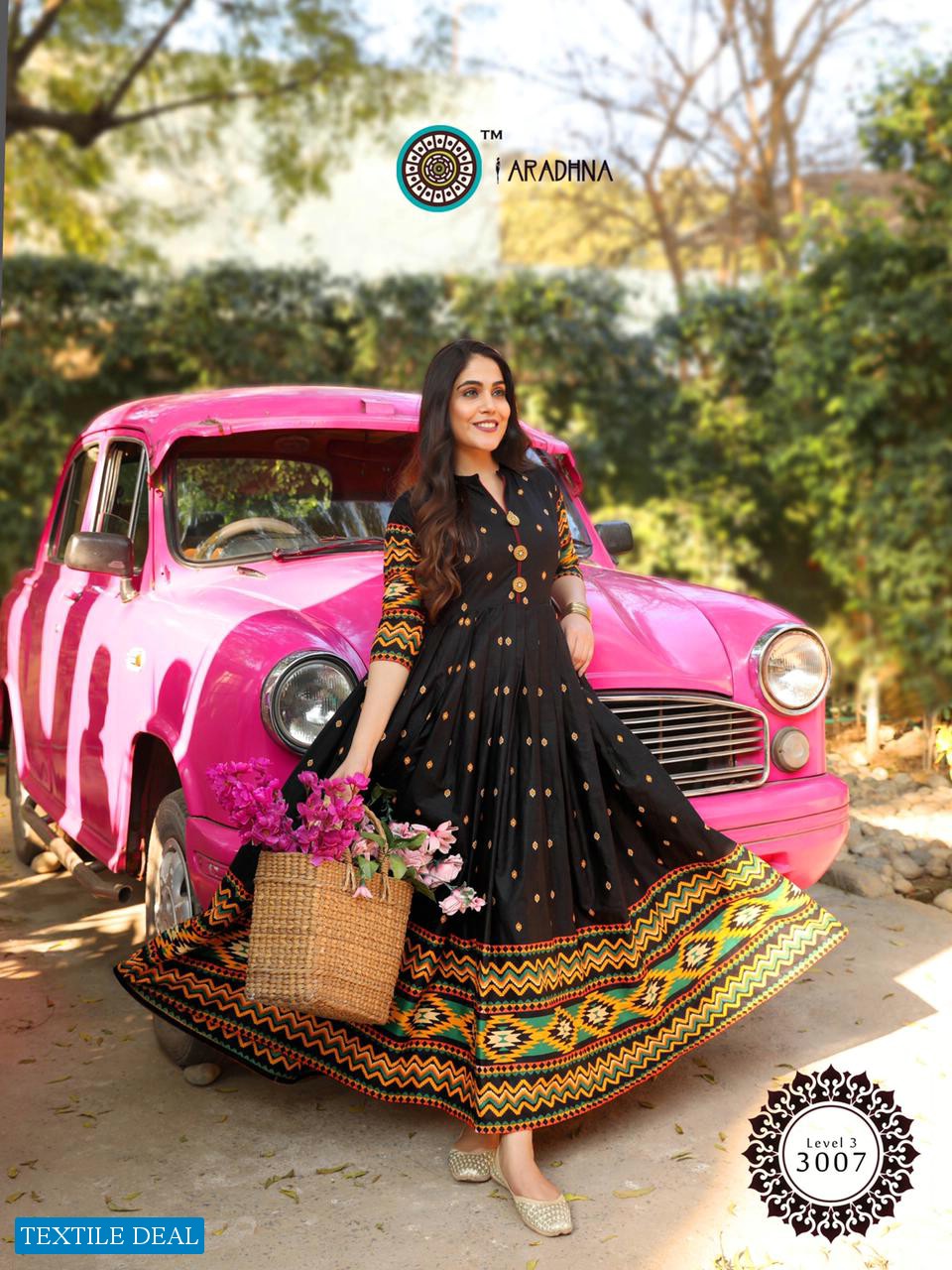 Aradhna Level Vol-3 Wholesale Long Anarkali Kurtis Catalogs