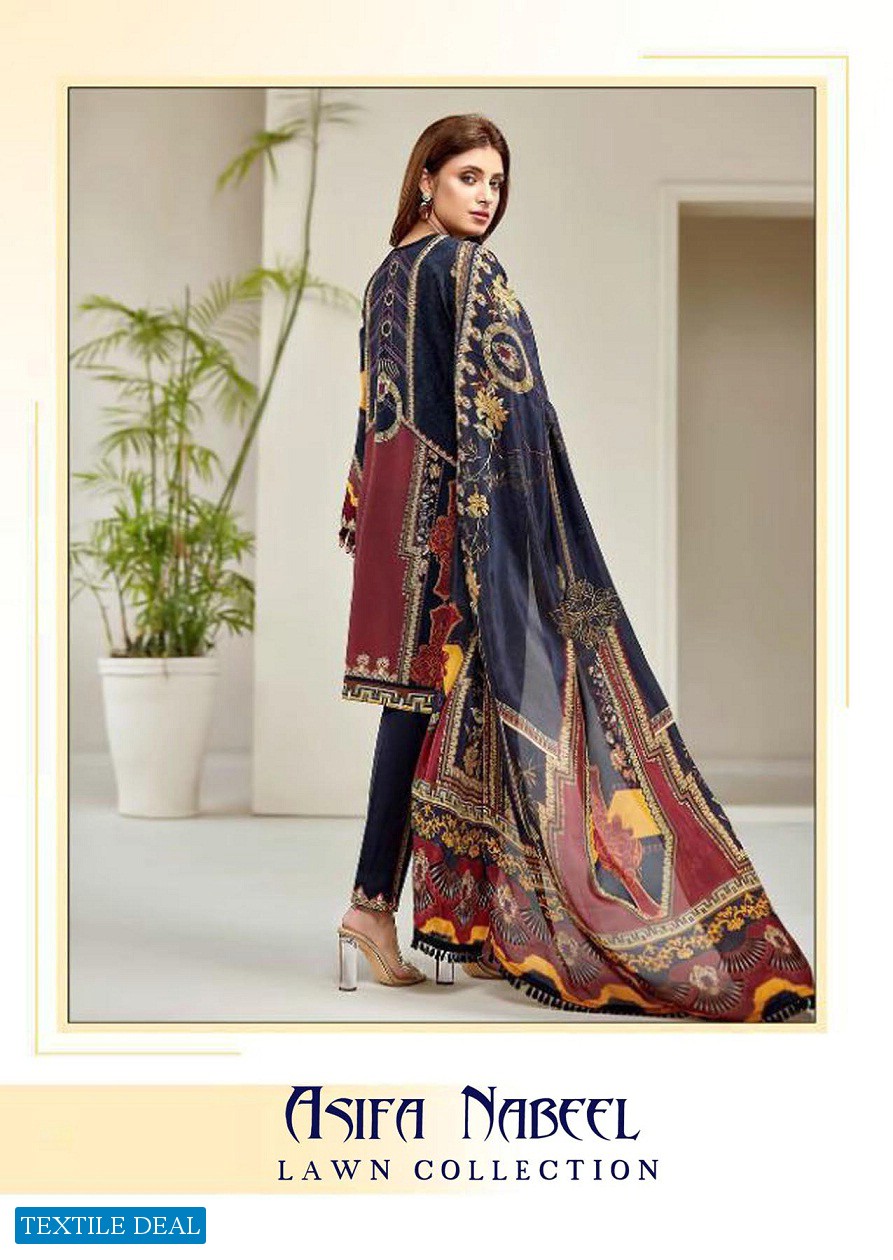 Asifa Nabeel Vol-4 Wholesale Lawn Collection Printed Dress Material