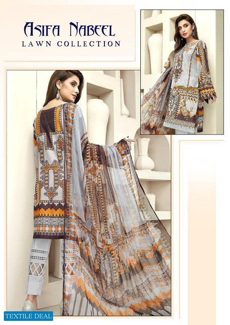 Asifa Nabeel Vol-4 Wholesale Lawn Collection Printed Dress Material