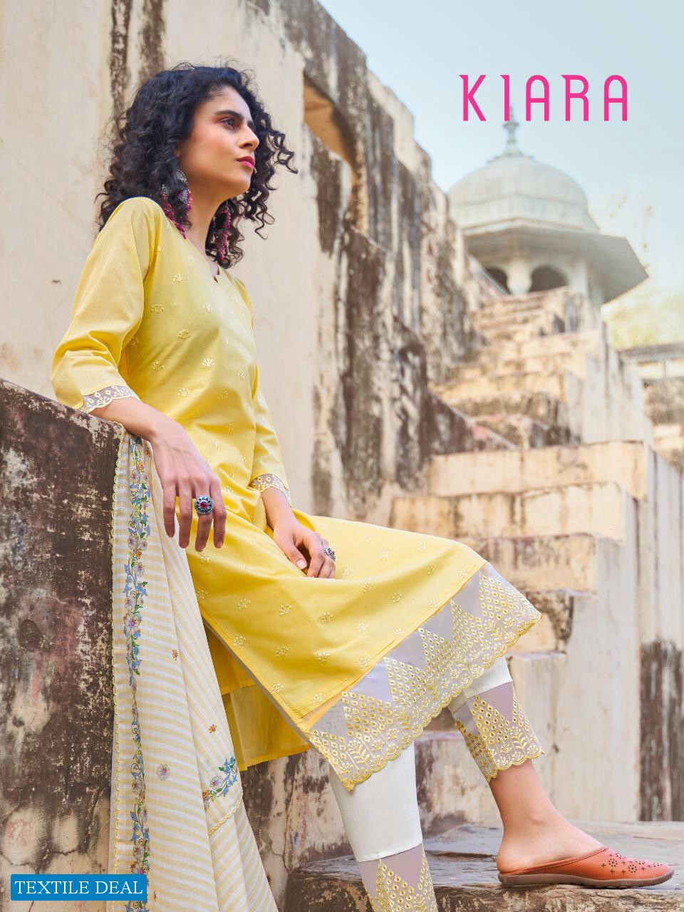 Astha Kiara Wholesale Unstitch Top And Free Size Pant Dress