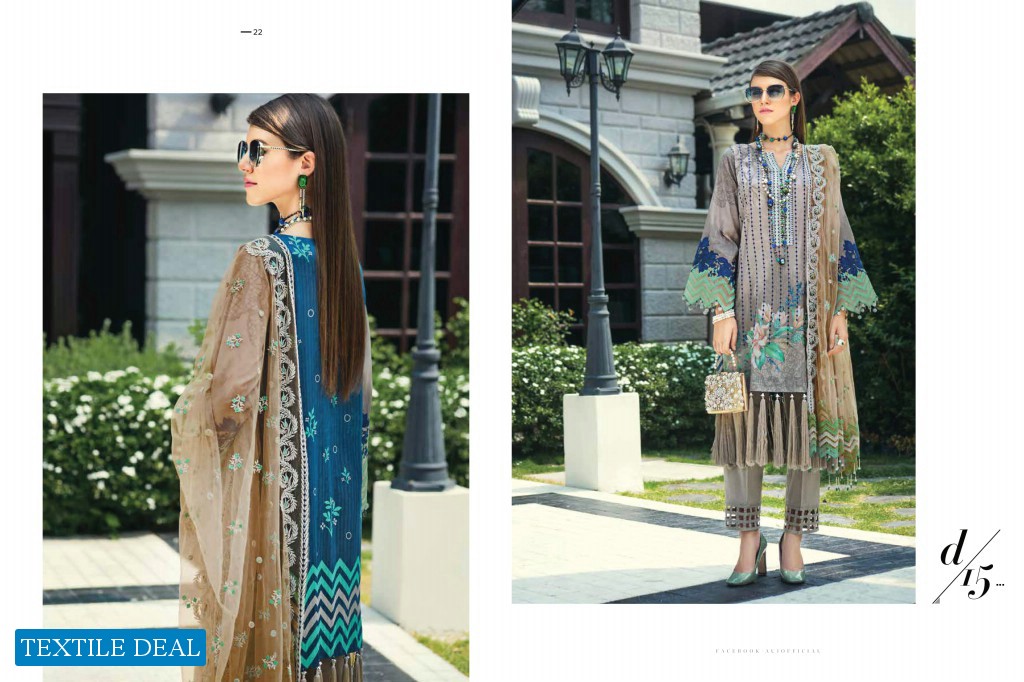 Auj Fleur Deluxe Luxury Pakistani Salwar Kameez Collection