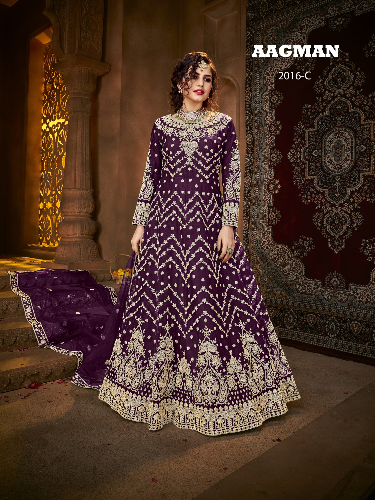 Avighaya Aagman Wholesale Heavy Net Anarkali Dress