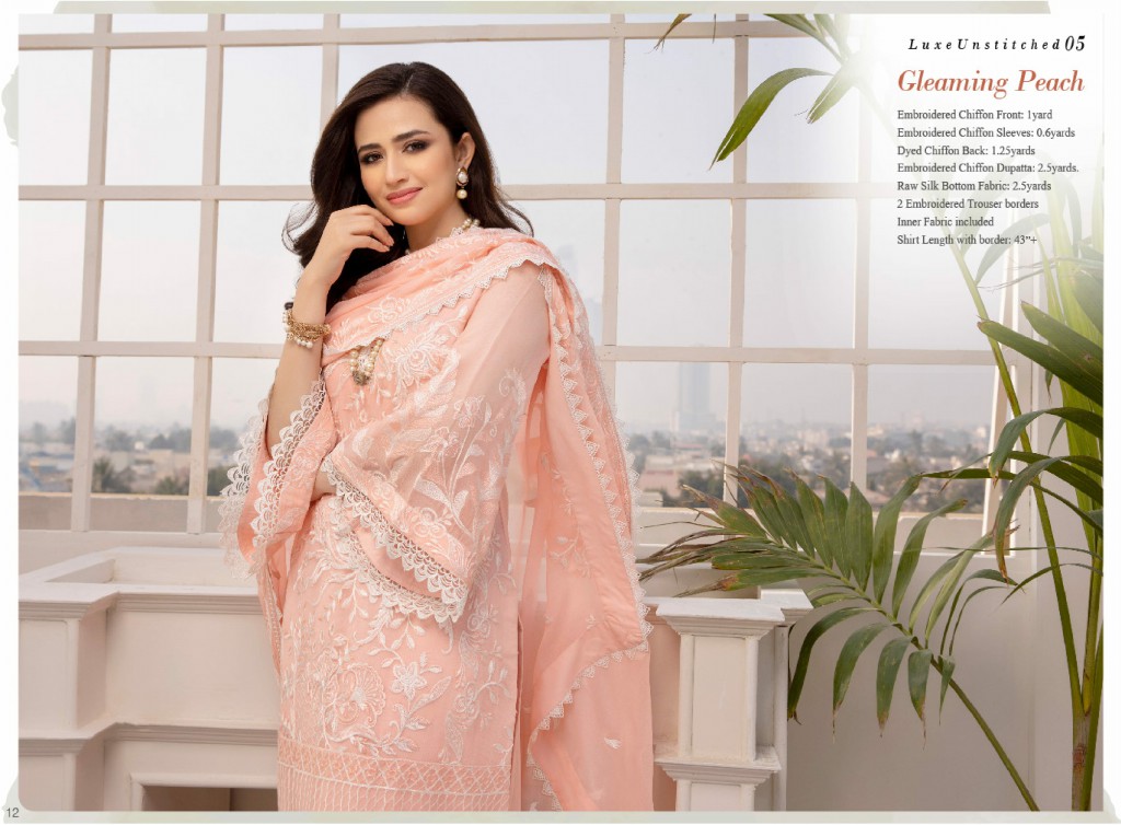 Azure Luxe Festive 3pcs Collections Wholesale Unsttiched Dress