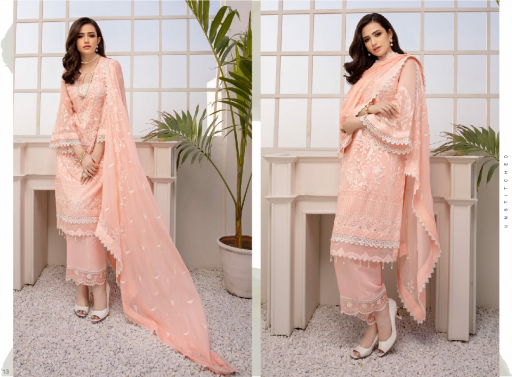 Azure Luxe Festive 3pcs Collections Wholesale Unsttiched Dress