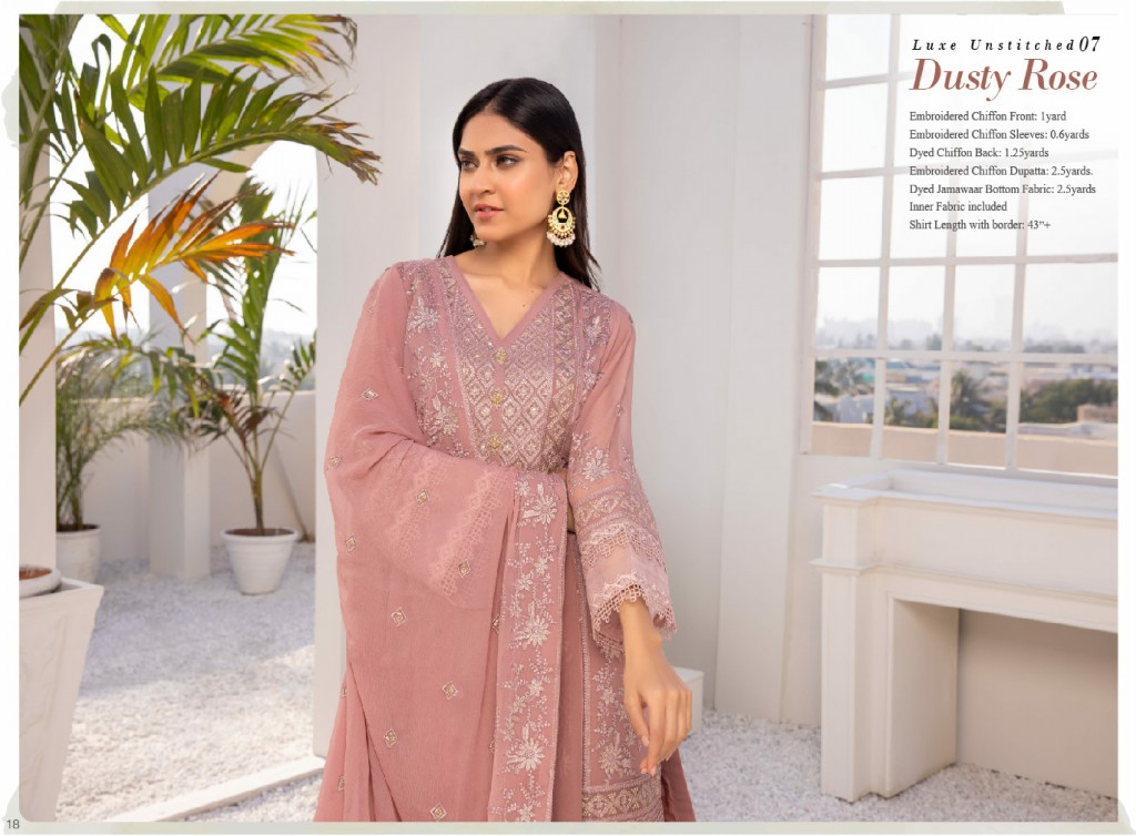 Azure Luxe Festive 3pcs Collections Wholesale Unsttiched Dress