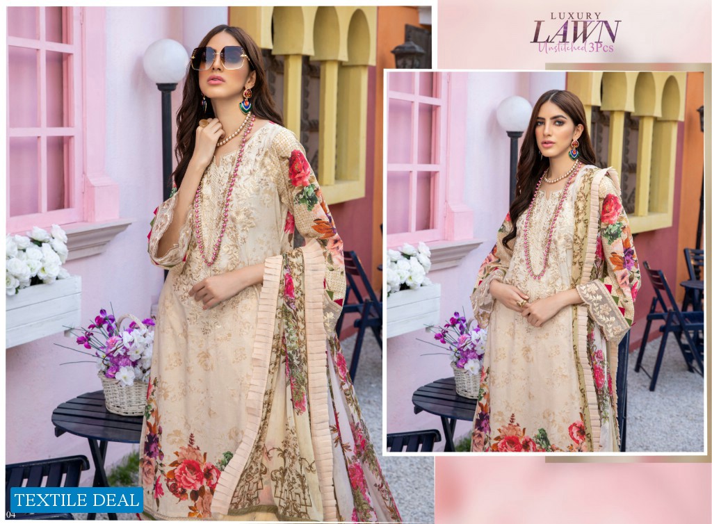 Azure Luxury Lawn Unstitched 3 piece Wholesale Pakistani Suits