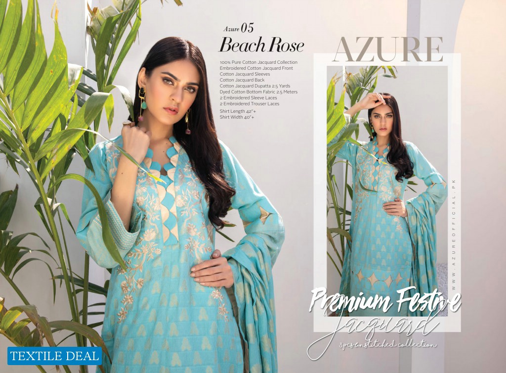 Azure Premium Festive Jacquard Collection Wholesale Pakistani Dress