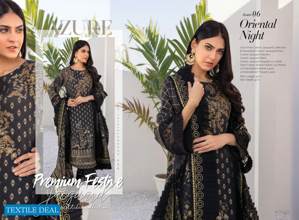 Azure Premium Festive Jacquard Collection Wholesale Pakistani Dress