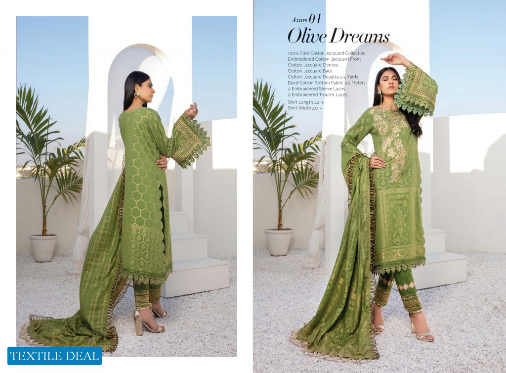 Azure Premium Festive Jacquard Collection Wholesale Pakistani Dress