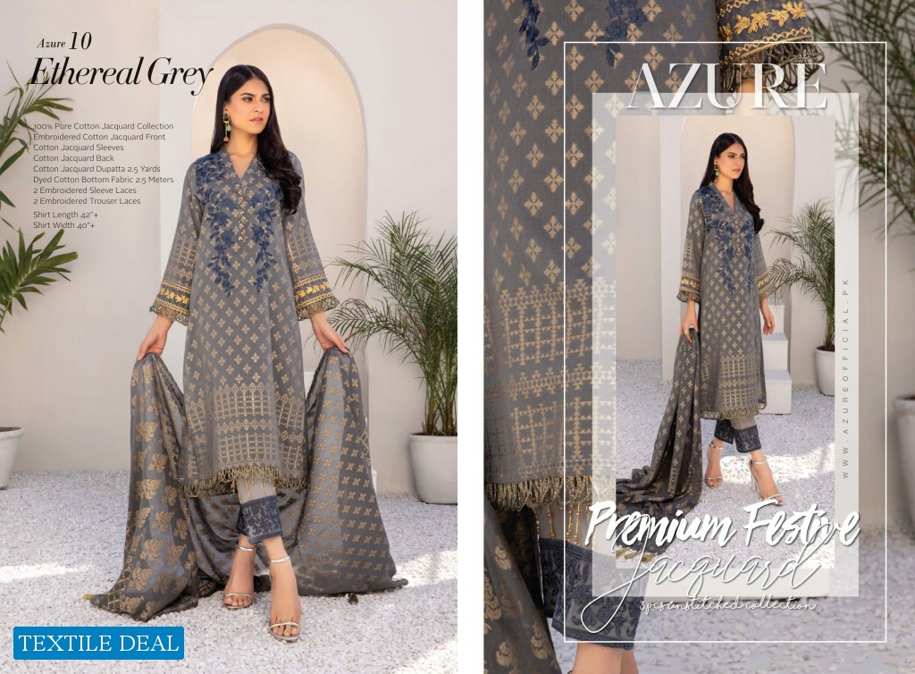 Azure Premium Festive Jacquard Collection Wholesale Pakistani Dress