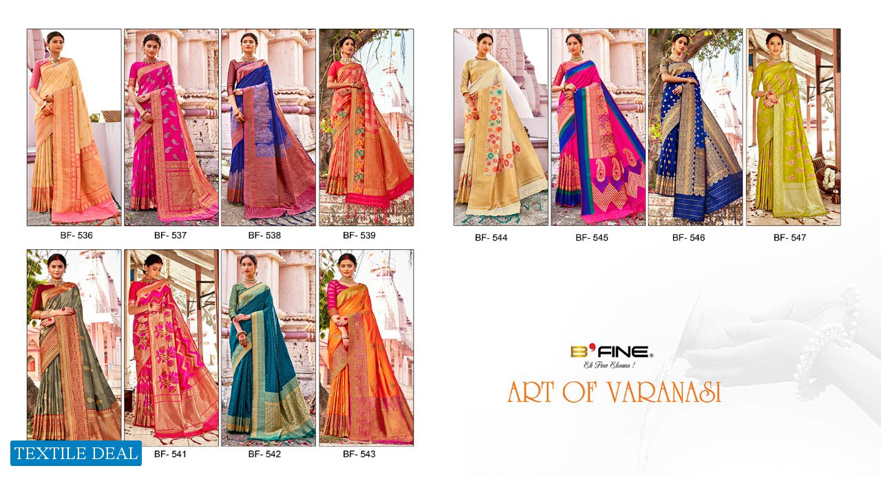 B FIne Art Of Varanasi Wholesale Banarasi Silk Ethnic Sarees