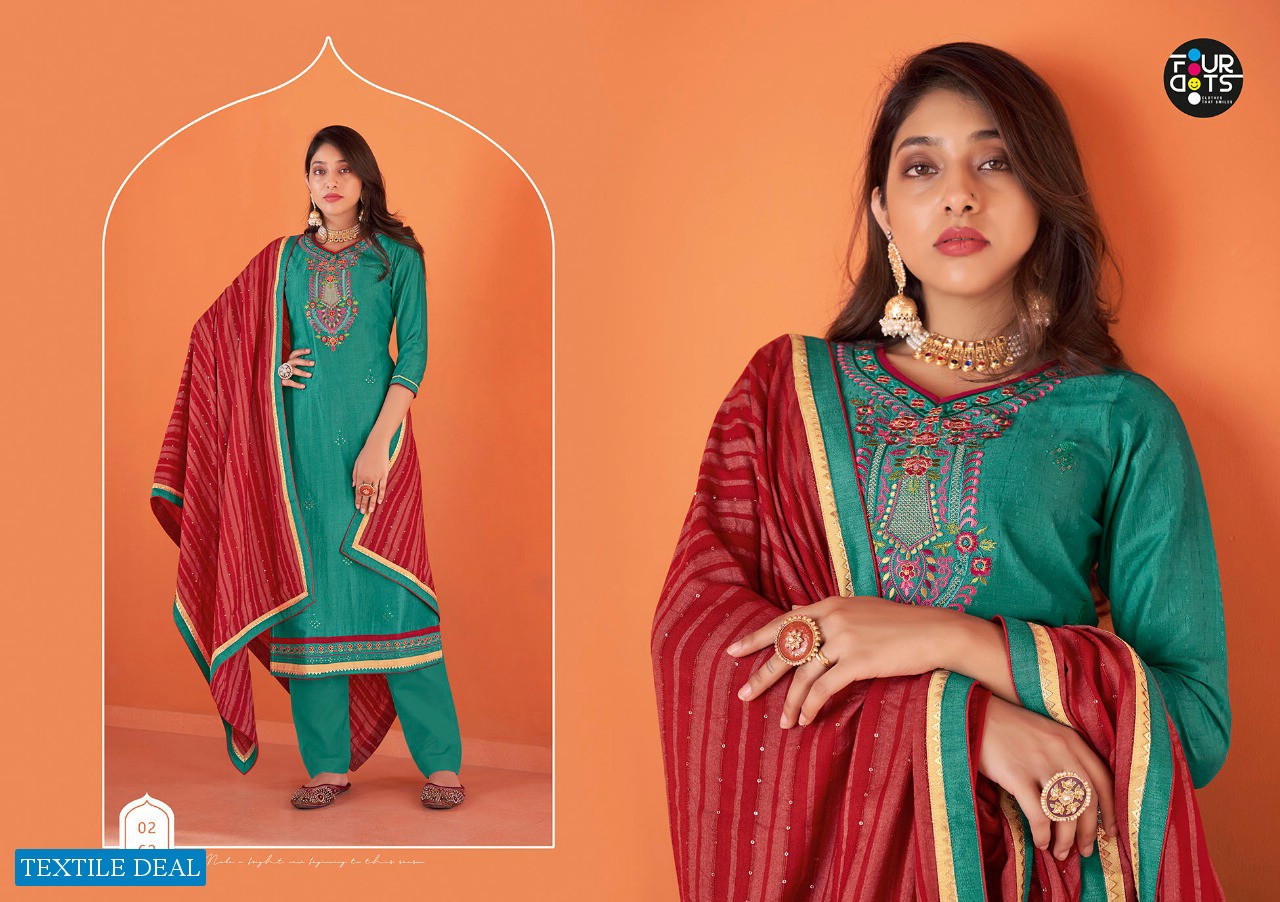 BAANI VOL 2 BY FOURDOTS SILK EMBROIDERY GOOD LOOKING SALWAR KAMEEZ