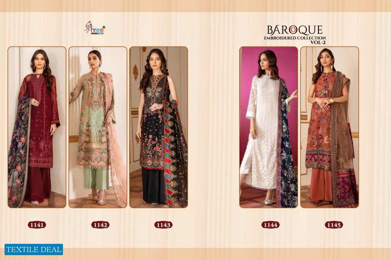 BAROQUE EMBROIDERED COLLECTION VOL 2 BY SHREE FABS GEORGETTE PAKISTANI SUITS