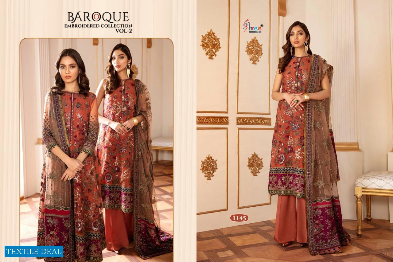 BAROQUE EMBROIDERED COLLECTION VOL 2 BY SHREE FABS GEORGETTE PAKISTANI SUITS