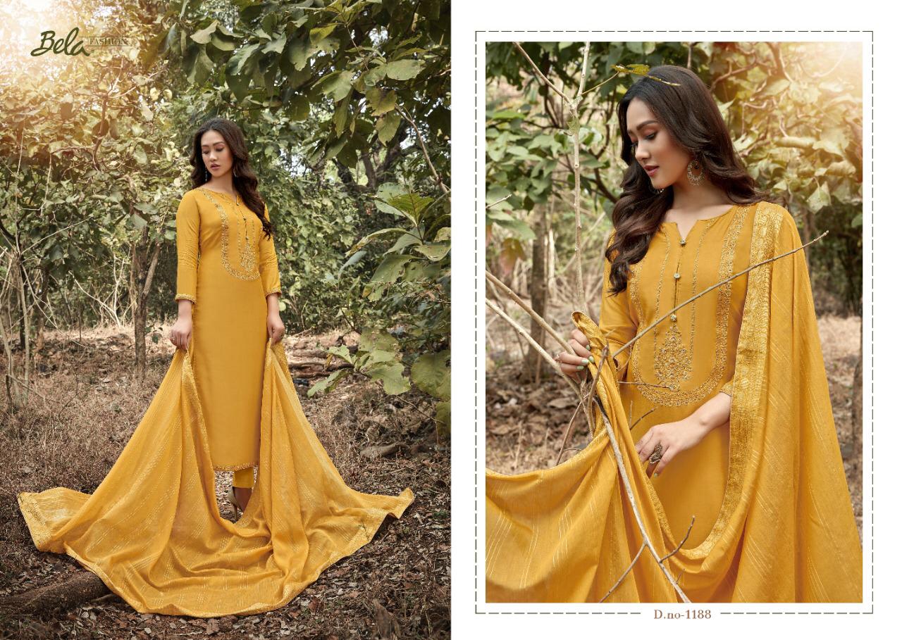 BELA LAUNCHING KARVAAN 1188-1194 SERIES HEAVY MUSLIN LOOKING PRETTY SALWAR SUIT