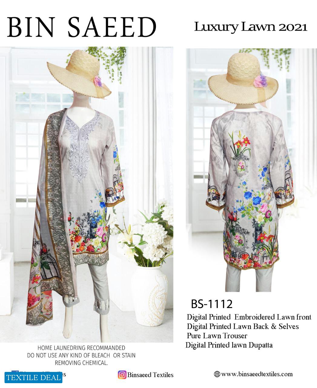 BIN SAEED LAWN COLLECTION 2021