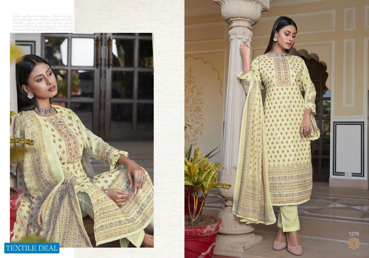 BIPSON ALFAAZ 1270-1273 SERIES COTTON SATIN FANCY DRESS MATERIALS