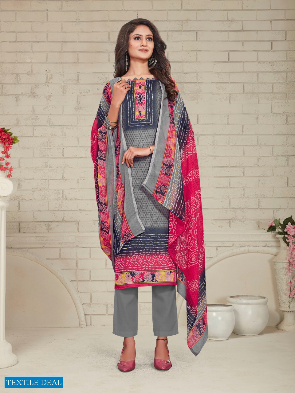 BIPSON PREETO 1296 GLACE COTTON SUMMER WEAR DRESS MATERIALS