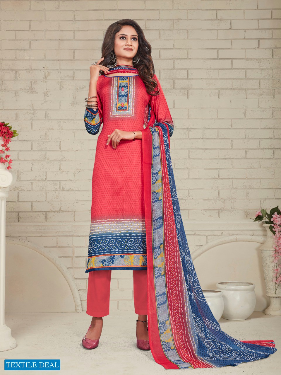 BIPSON PREETO 1296 GLACE COTTON SUMMER WEAR DRESS MATERIALS